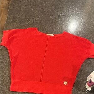 Michael Kors Vibrant Red Knit Top